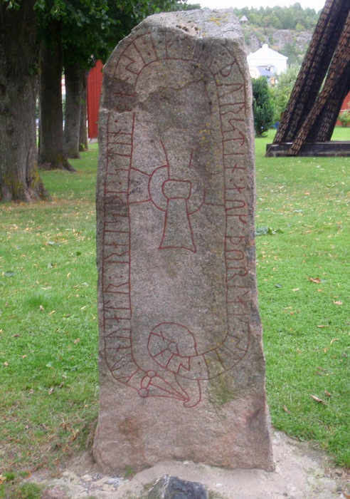 Remembrance Markers with Celtic Symbols and Viking Runes.